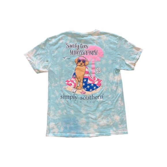 Simply Southern Sandy Toes Sun-kissed Nose Bleached Tee - Picture 1 of 4